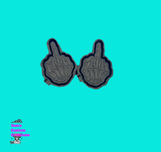 Skull Middle Finger Vent Clip Molds