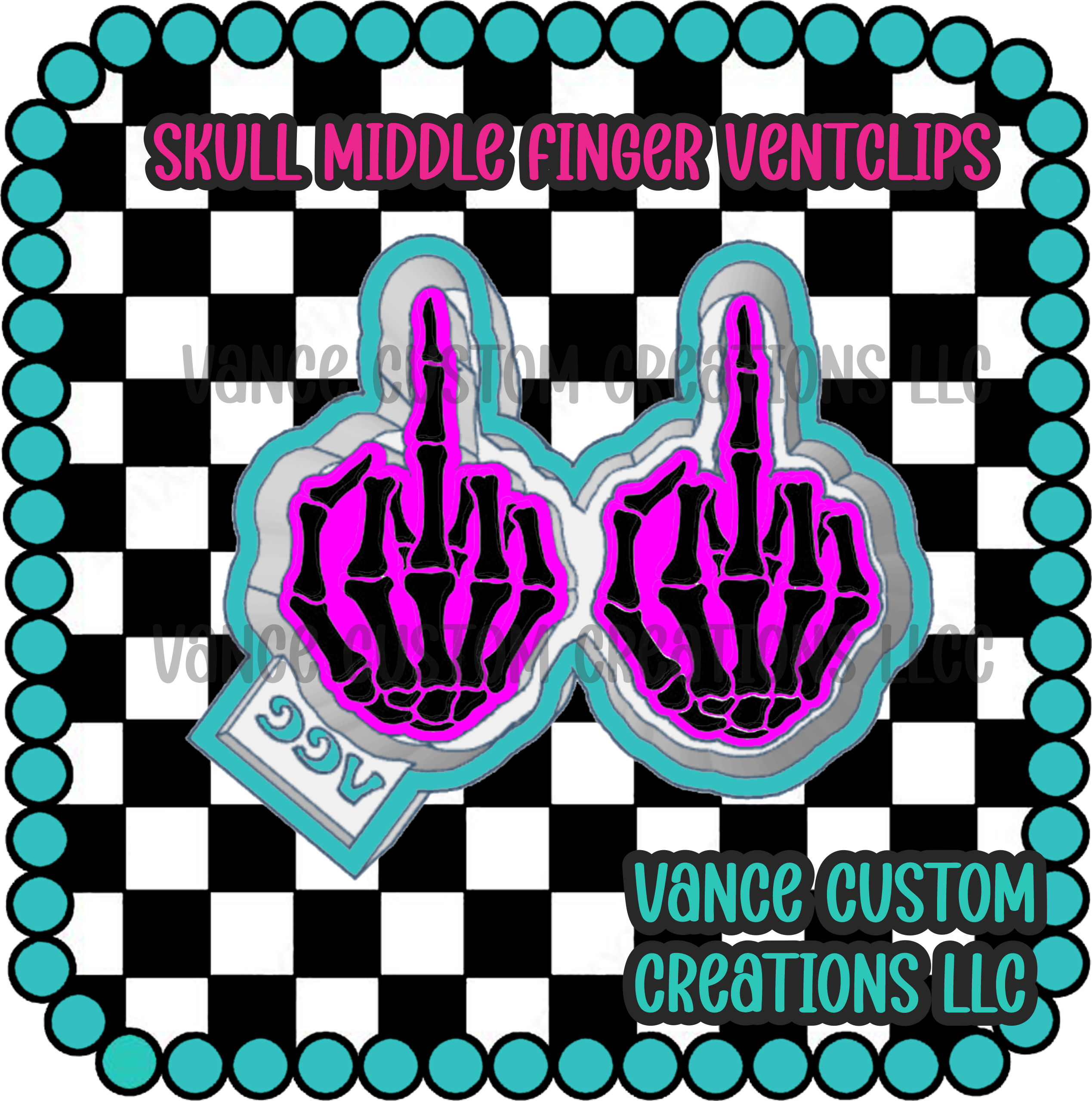 Skull Middle Finger Vent Clip Molds – Vance Custom Creations