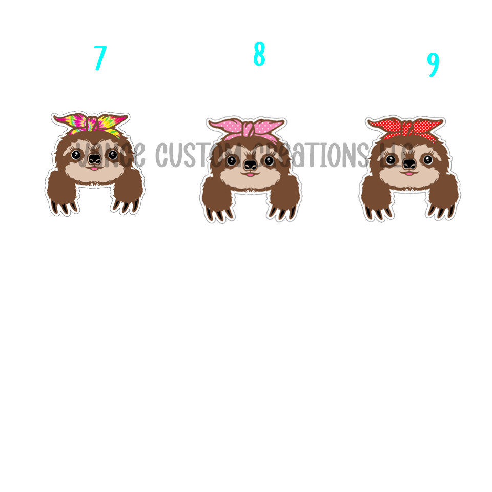 Sloth with Bandana Cardstock