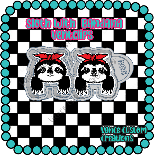 Sloth with Bandana Ventclips Mold