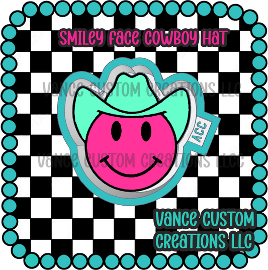 Smiley Face Cowboy Hat Freshie Mold