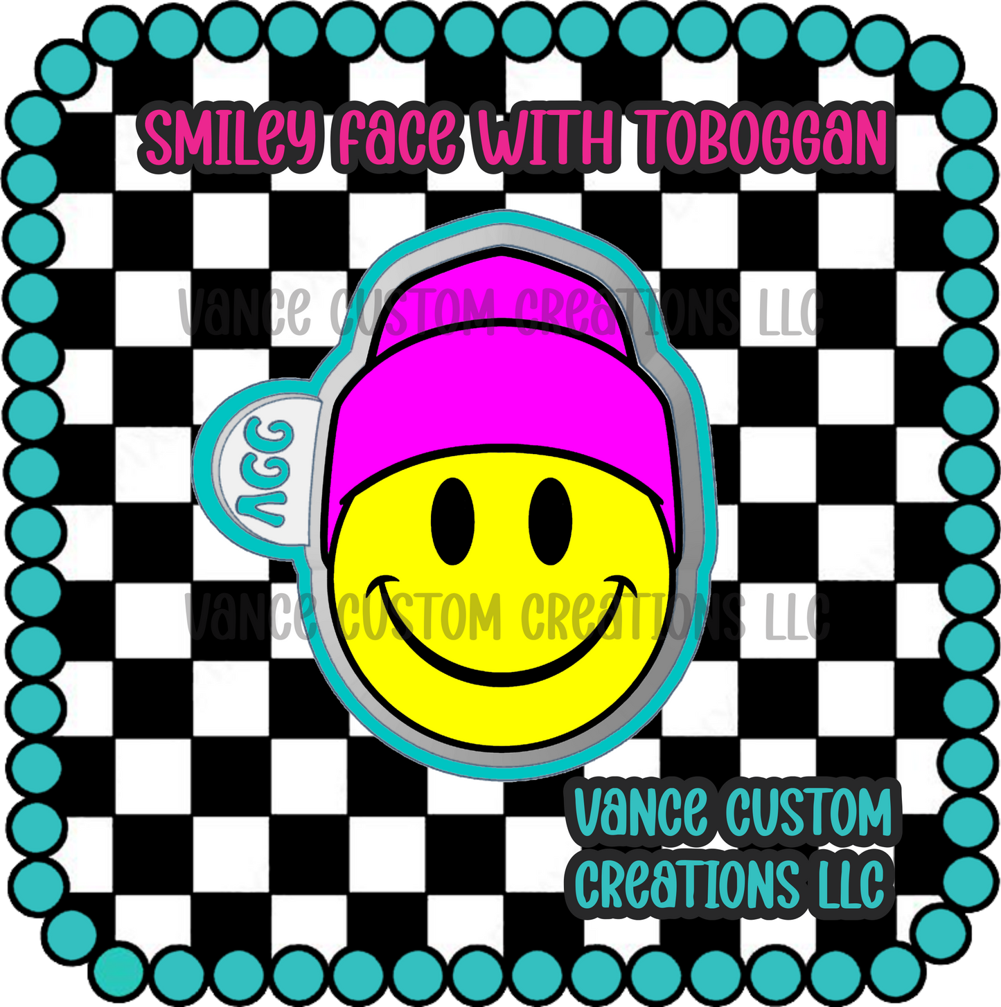 Smiley Face With Toboggan Freshie Mold