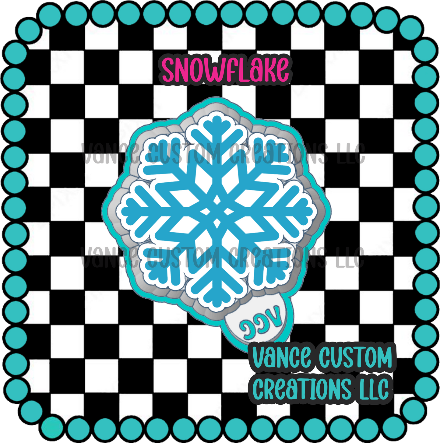 Snowflake Freshie Mold