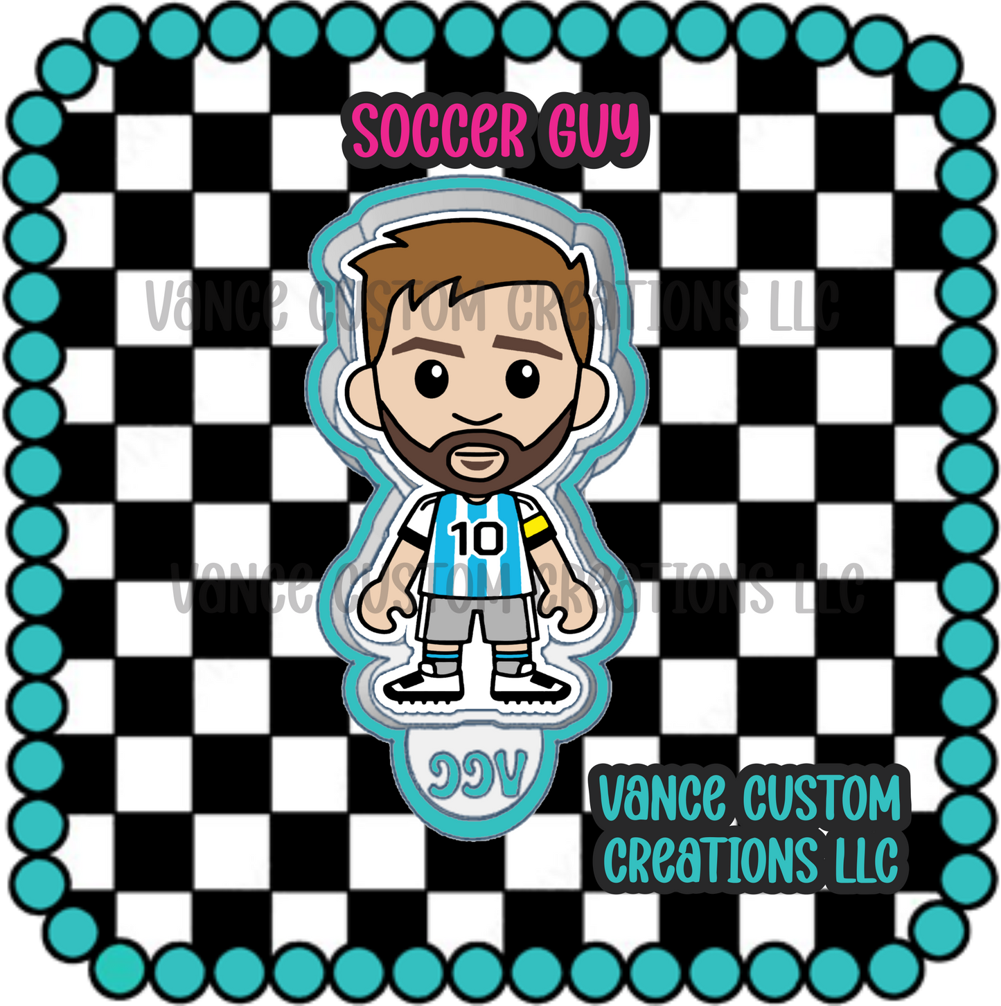 Soccer Guy Freshie Mold