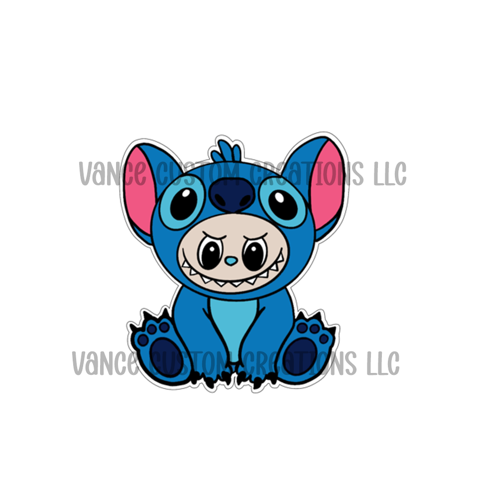 Stitch Labubu Cardstock
