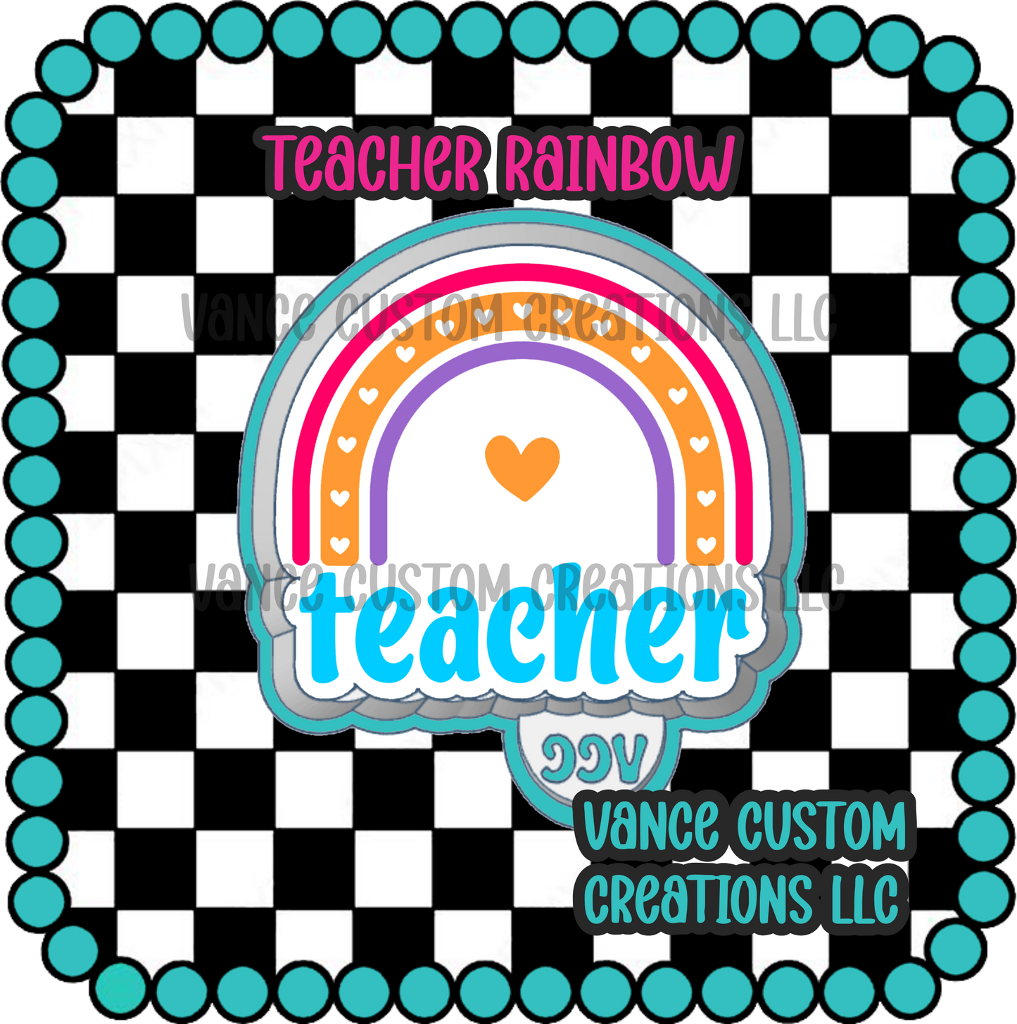 Teacher Rainbow Freshie Mold