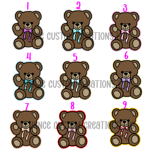 Teddy Bear With Bow Cardstock