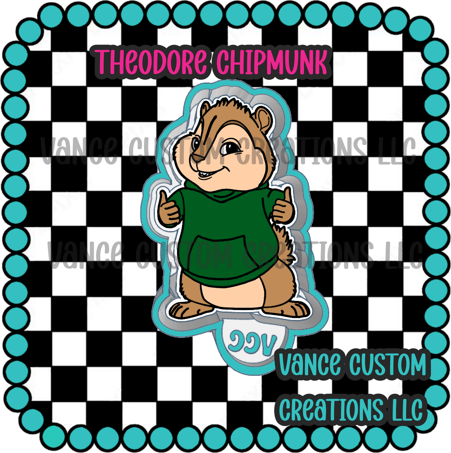 Theodore Chipmunk Freshie Mold