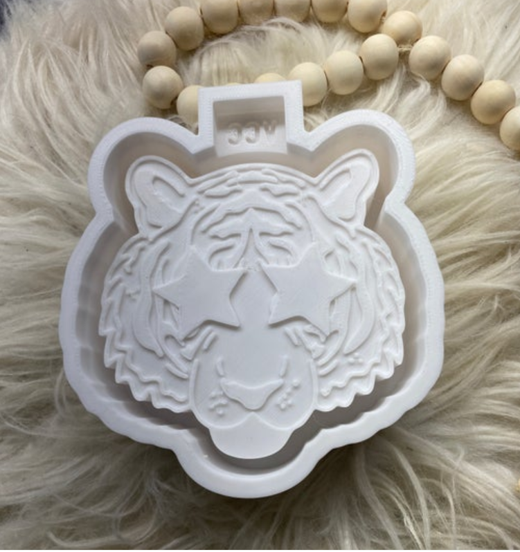 Tiger With Star Eyes Freshie Mold