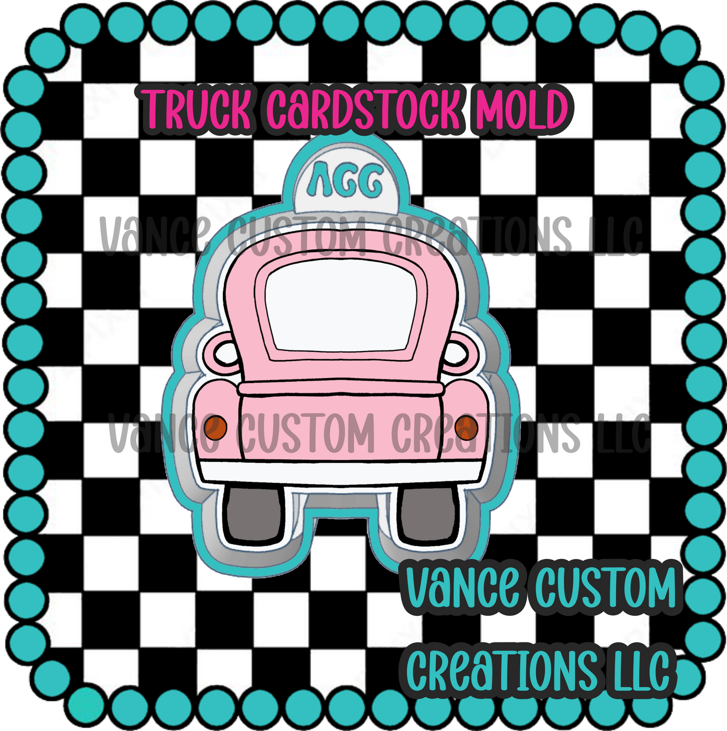 Truck Cardstock Freshie Mold