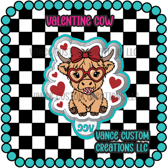 Valentine Cow Freshie Mold