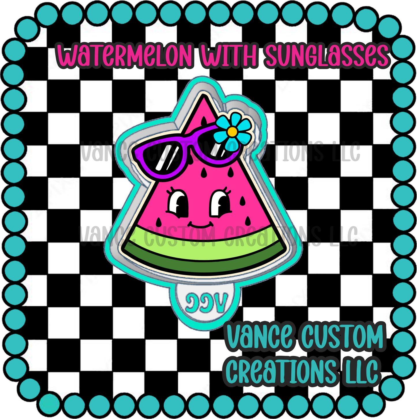 Watermelon with Sunglasses Freshie Mold