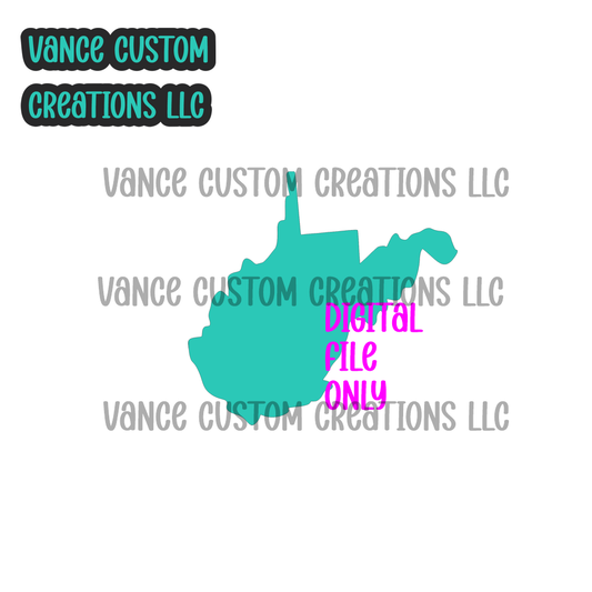 West Virginia Cardstock SVG
