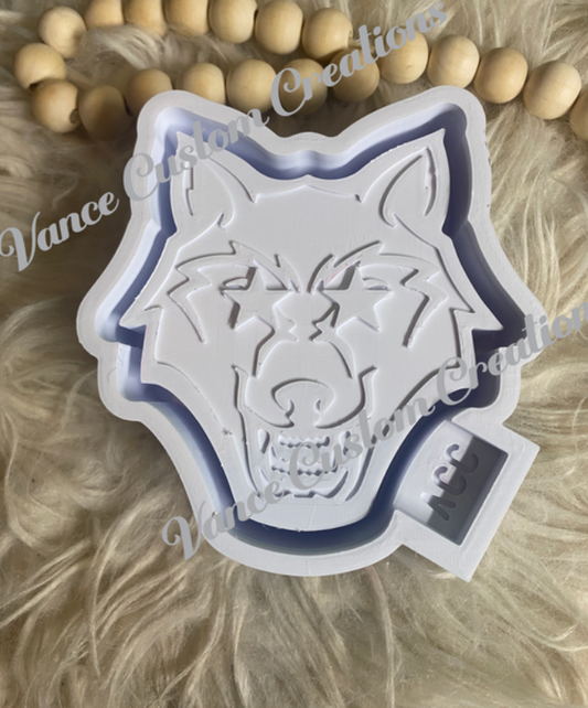 Wolf with Star Eyes Freshie Mold