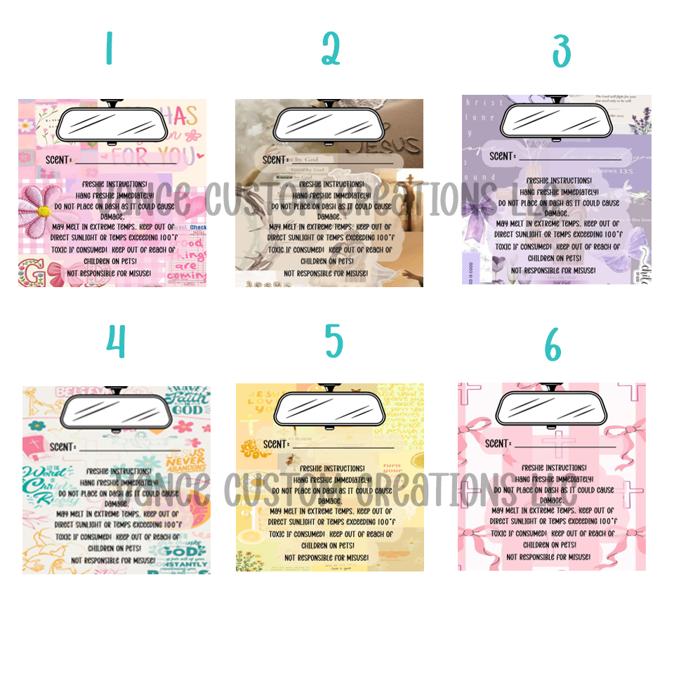 Faith Based Freshie Bag Inserts