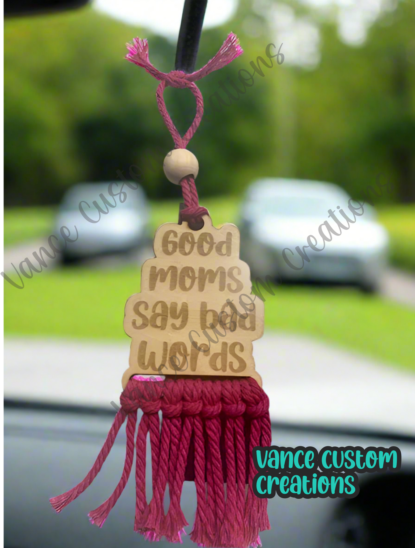 Good Moms Say Bad Words Car Charm
