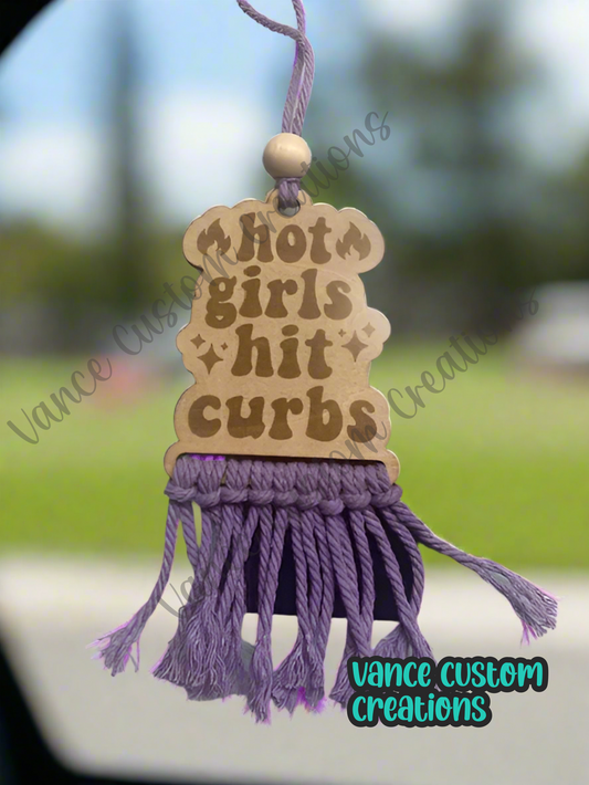 Hot Girls Hit Curbs Car Charm