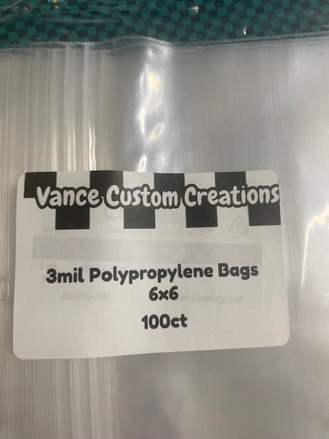 6x6 Polypropylene Bags with Hang Hole