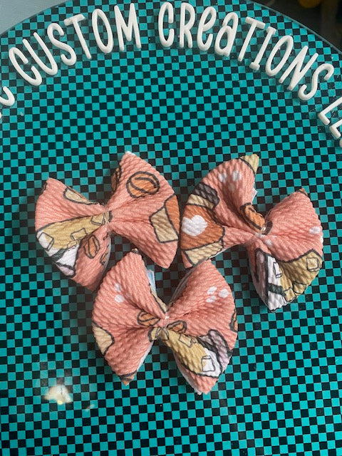 Coffee Print Freshie Bow