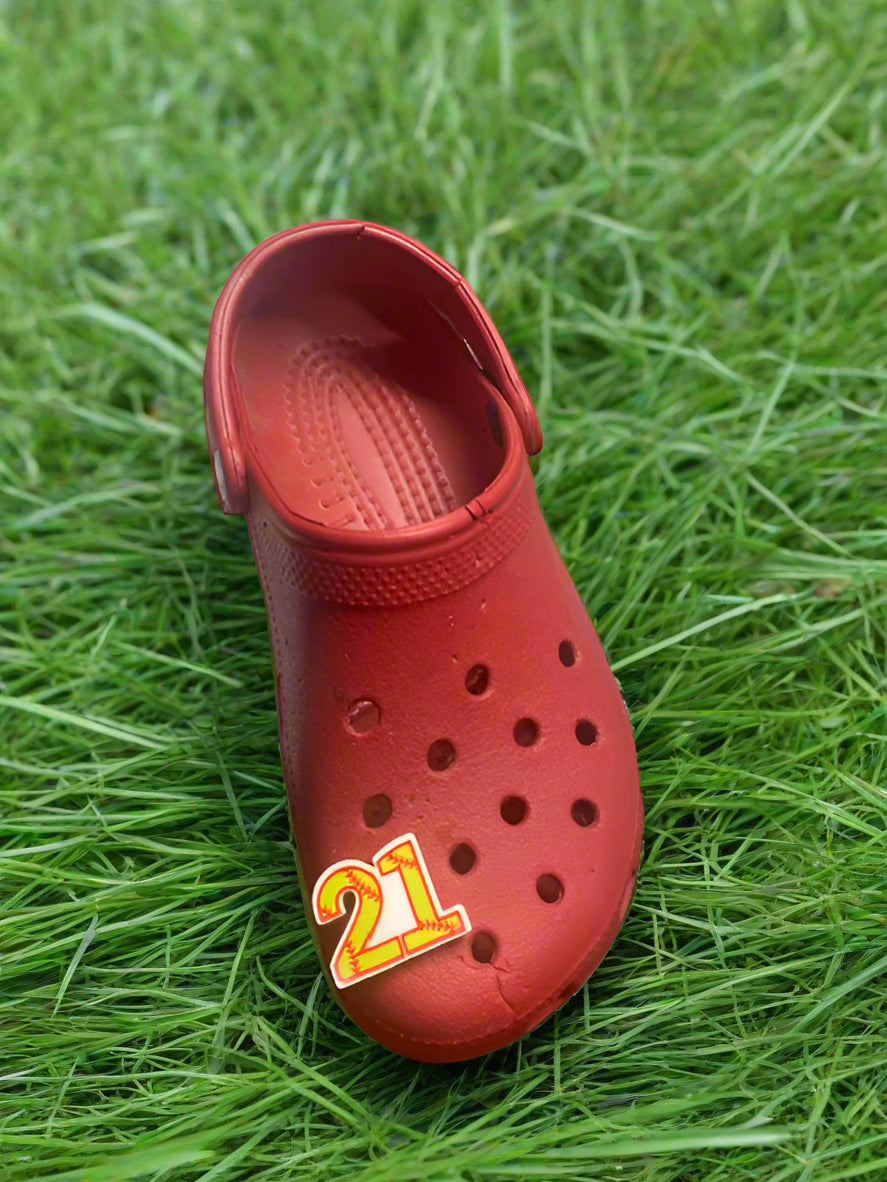 Number Croc Charms