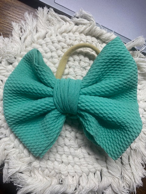 Teal 5in Bow on Nylon