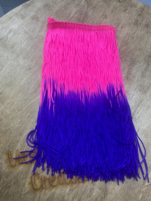 Neon Pink & Blue Ombre Fringe