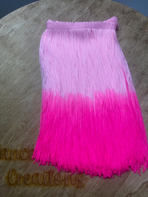 Neon & Light Pink Ombre Fringe
