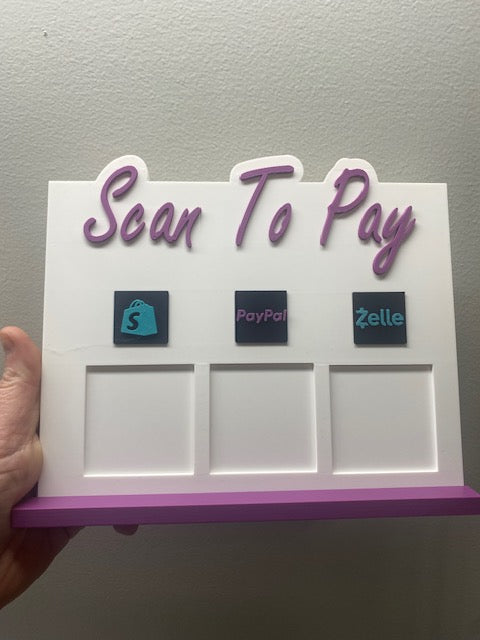 3D Printed Scan To Pay (3 QR Code)