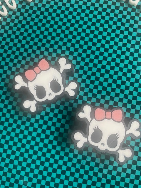 Girl Skull Straw Topper