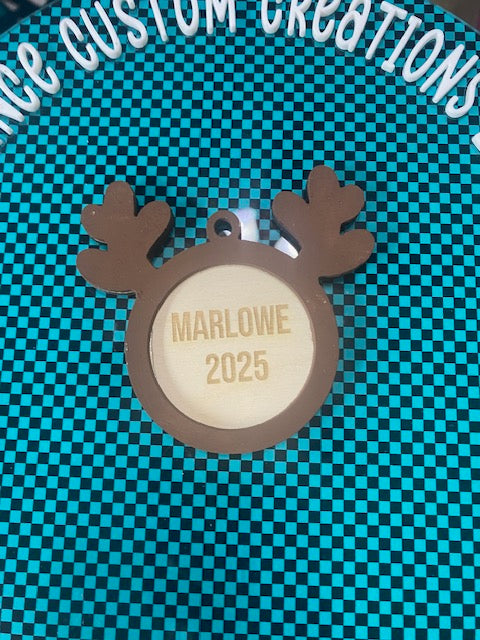 Personalized Reindeer Ornament