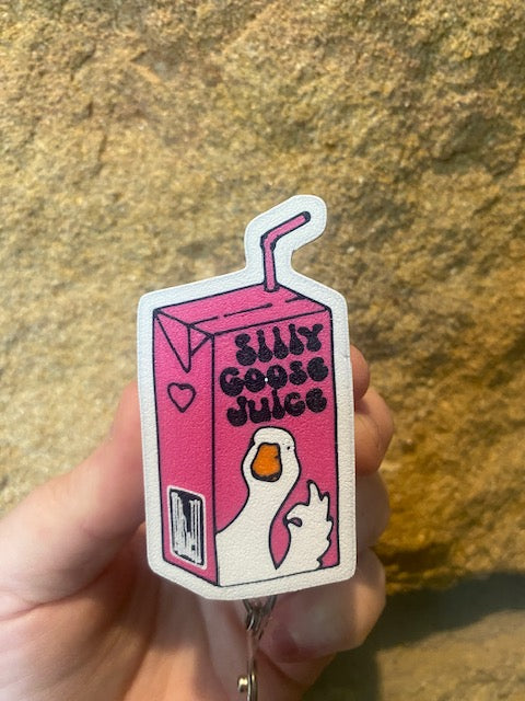 Silly Goose Juice 3D Printed Badge Topper