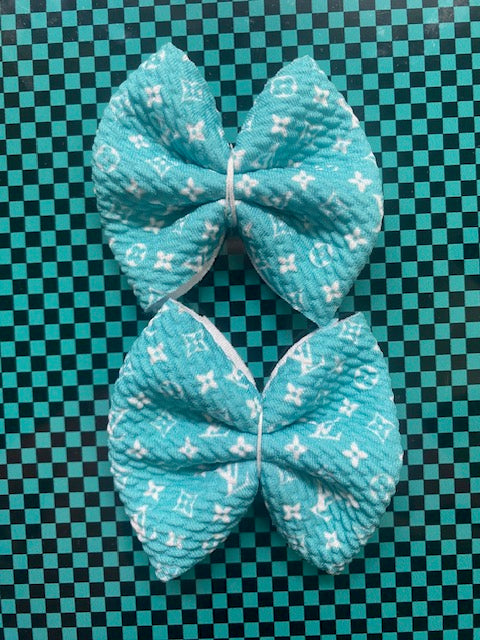Blue LV Freshie Bow