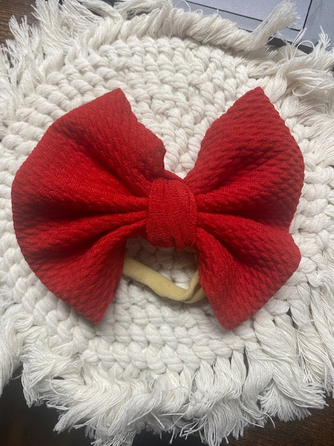 Red 5in Bow on Nylon