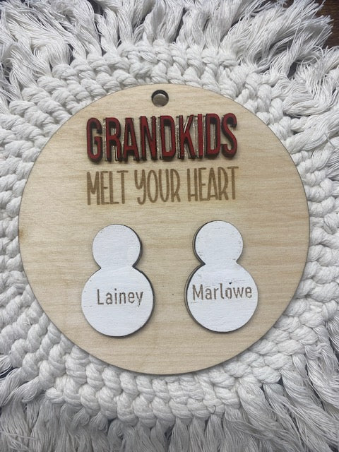 Personalized Grandkids Christmas Ornament