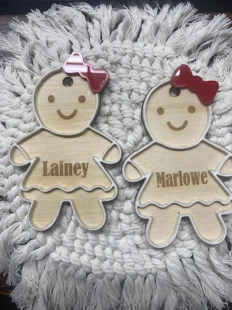 Personalized Gingerbread Christmas Ornaments