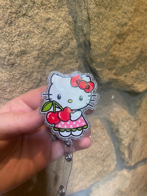 Hello Kitty Acrylic Badge Reel Topper