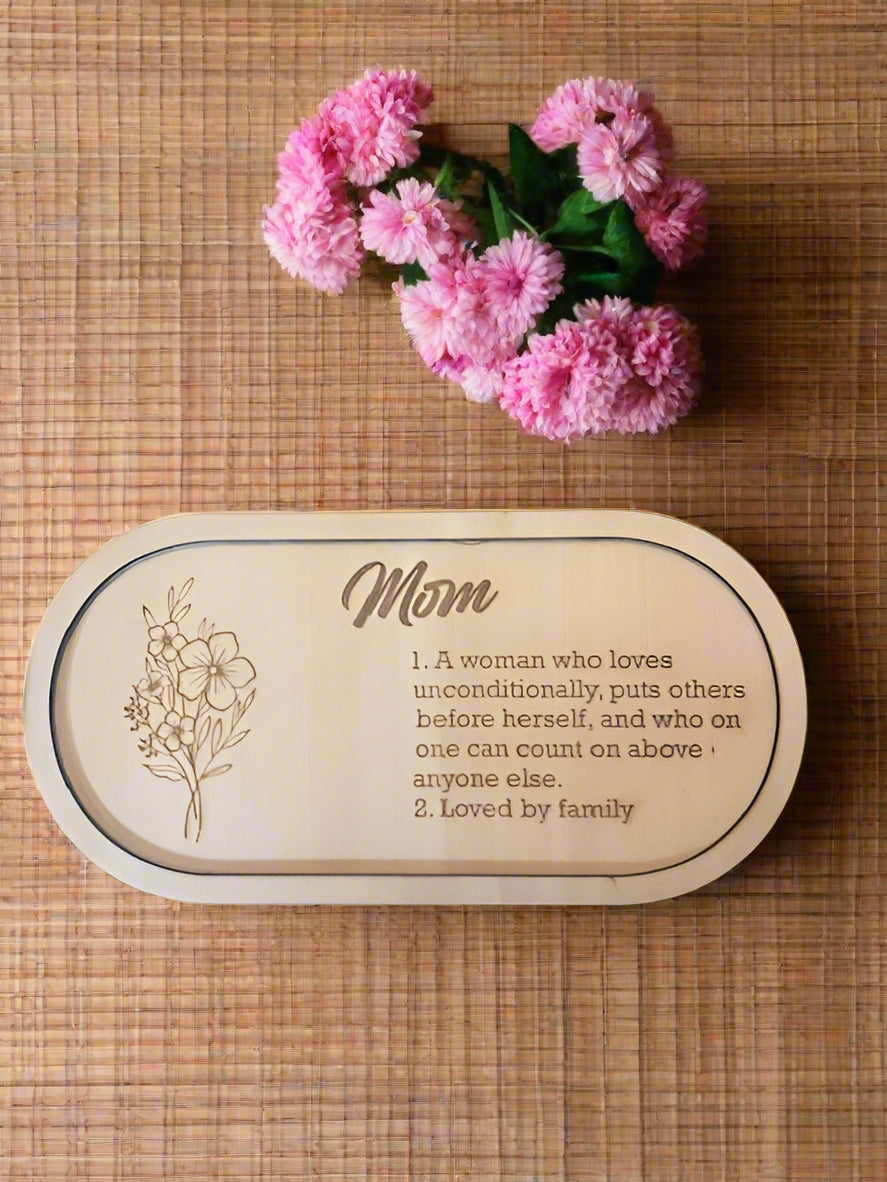 Wooden Mom Tray